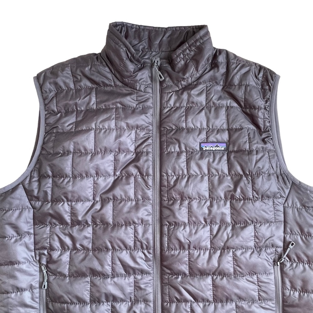 Patagonia Men’s Nano Puffer Vest Jacket Size L Forge Grey Lightweight Full Zip - Picture 5 of 11
